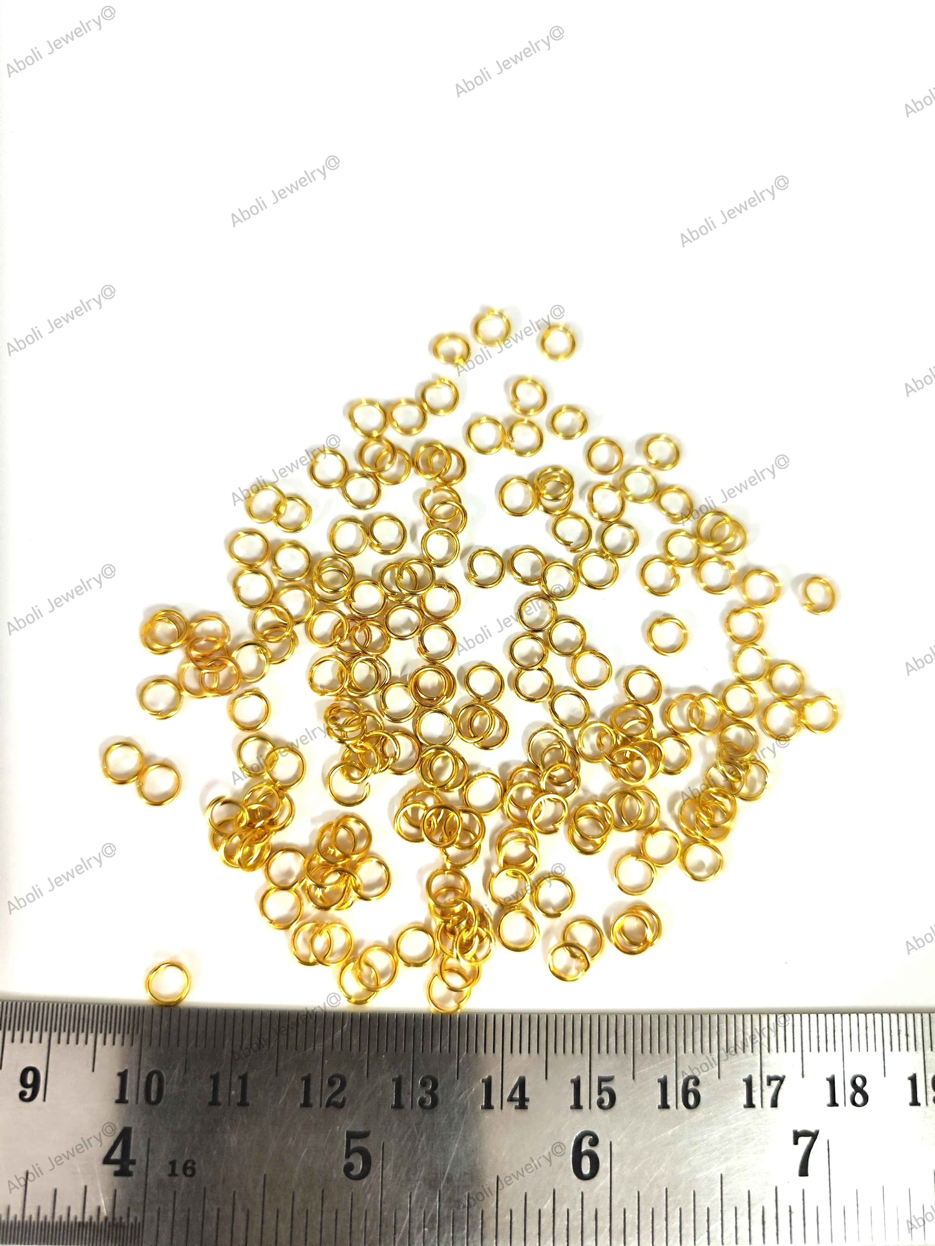 5 mm golden jump rings 5 mm standard metal jump ring JRN5G