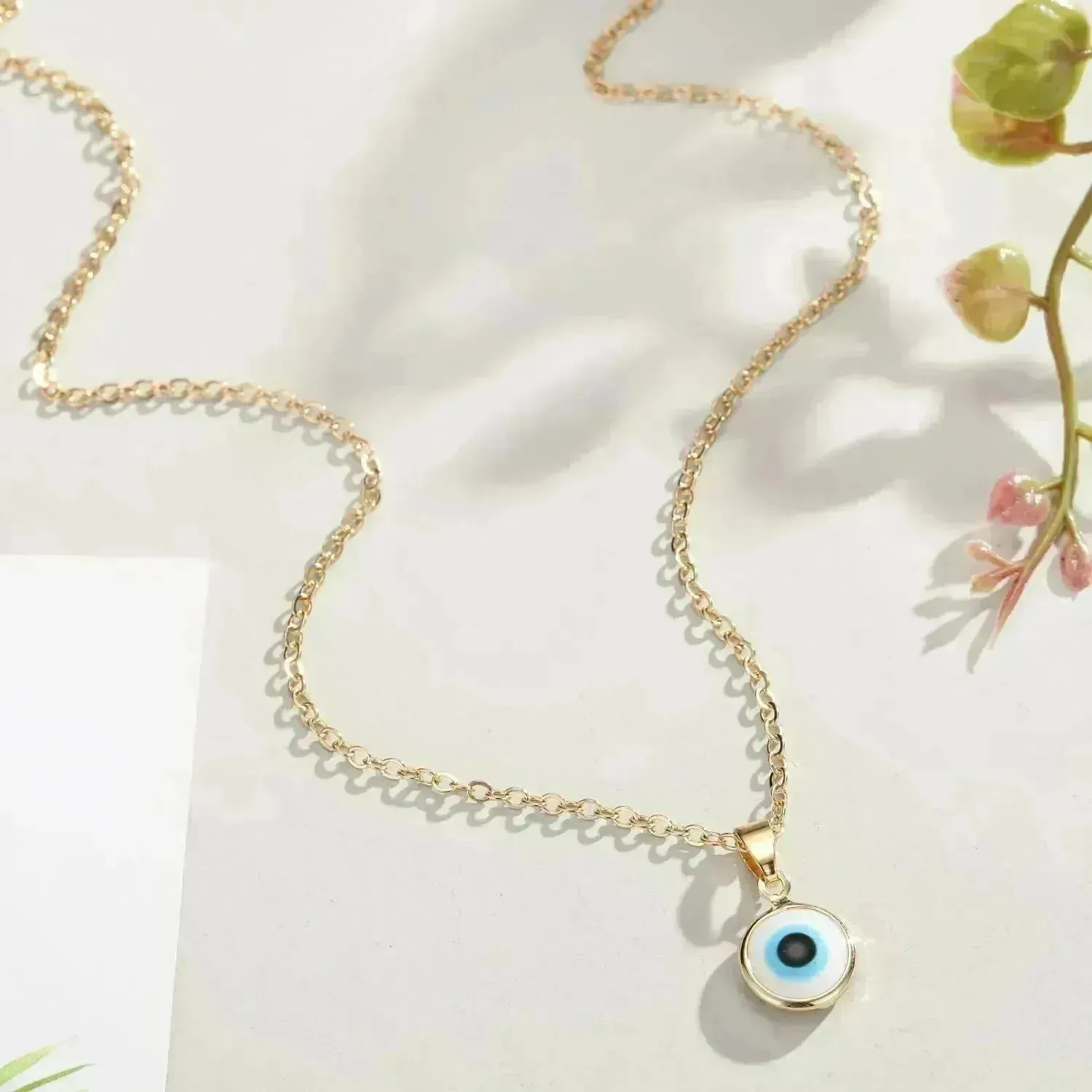 Blue eye pendant Alloy necklace chain Fashion Accessories