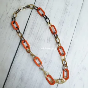 Jasmino Unique Handmade Chain Link Necklace Made By Natural Buffalo Horn-J18332