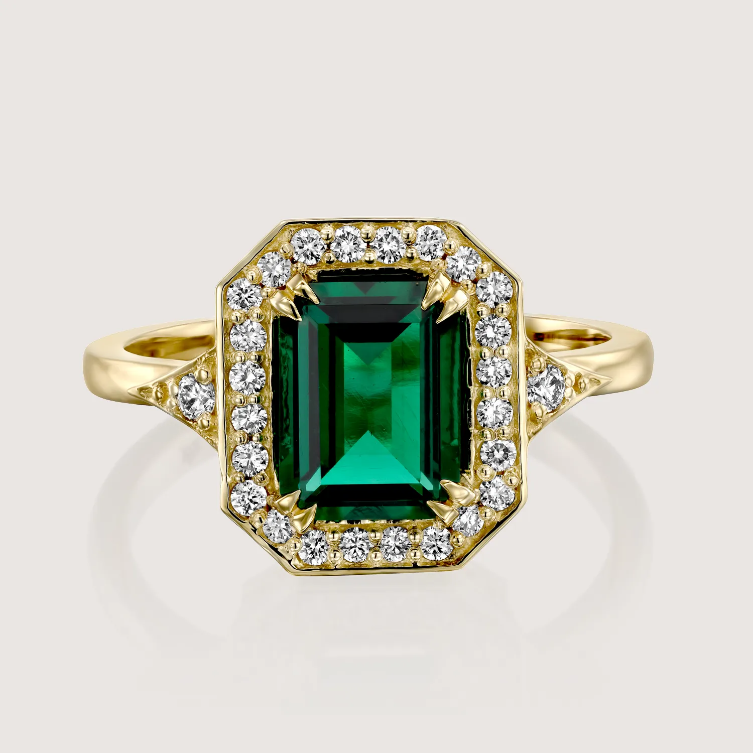 Katerina Ring With Chatham Emerald