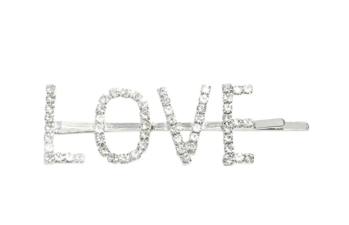 LOVE Diamanté Hair Clip