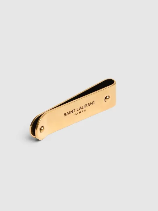 Saint Laurent   Logo metal money clip 