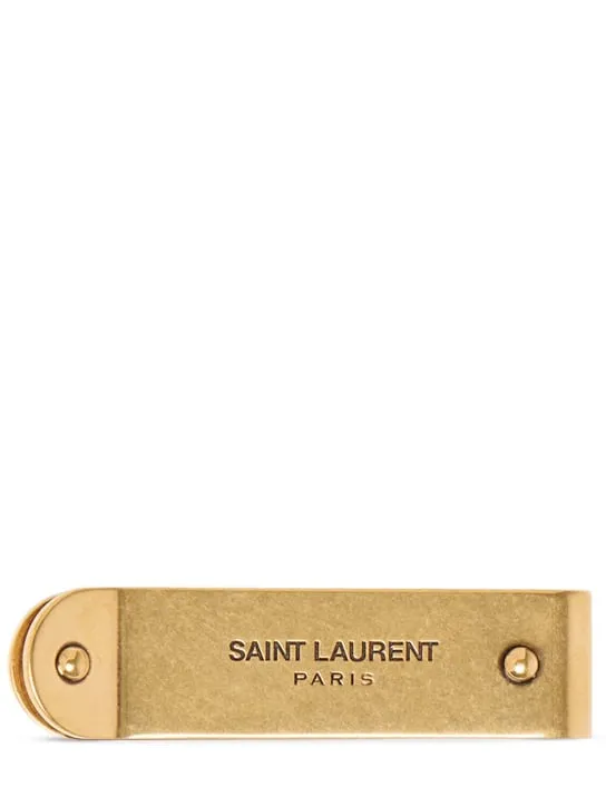 Saint Laurent   Logo metal money clip 
