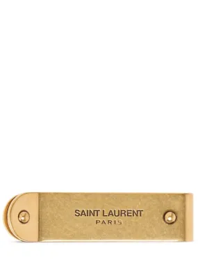 Saint Laurent   Logo metal money clip 