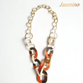 Trendy Handmade Necklace J17505, Source as Natural Buffalo Horn and Lacquer