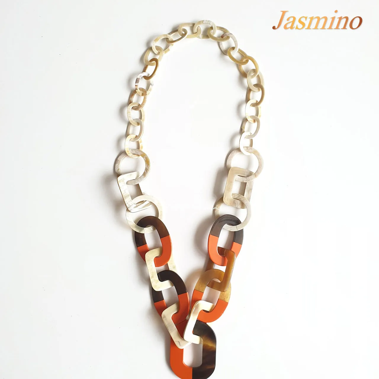 Trendy Handmade Necklace J17505, Source as Natural Buffalo Horn and Lacquer