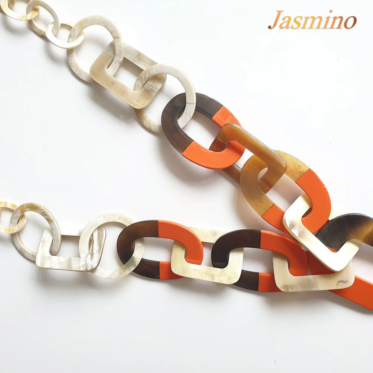 Trendy Handmade Necklace J17505, Source as Natural Buffalo Horn and Lacquer