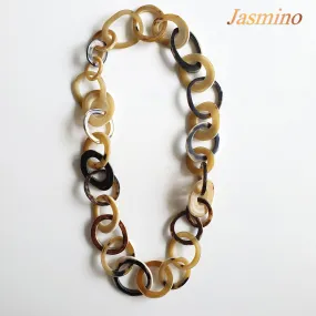 Trendy Handmade Necklace J17633, Made by Horn and Lacquer
